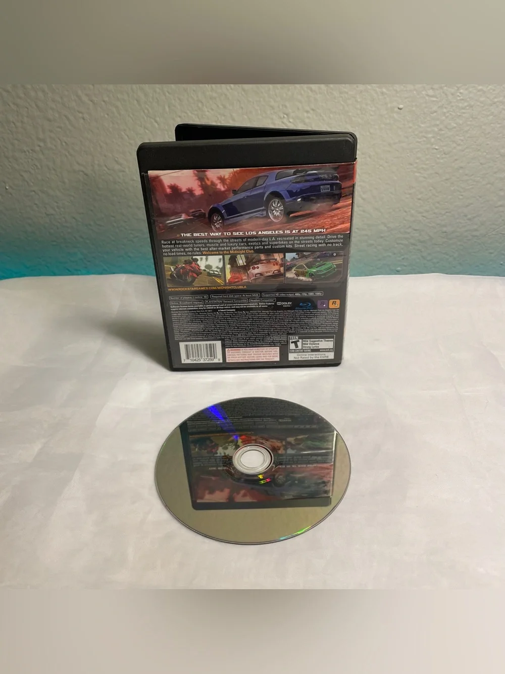 Midnight Club: Los Angeles (Sony PlayStation 3) PS3 Disc & Case Tested No Manual